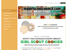 Tablet Screenshot of mygirlscoutcouncil.com